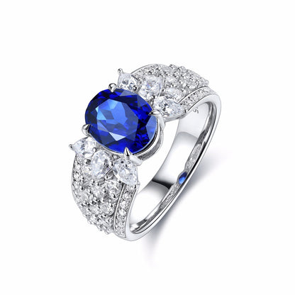 Royal Blue Sapphire Oval Ring